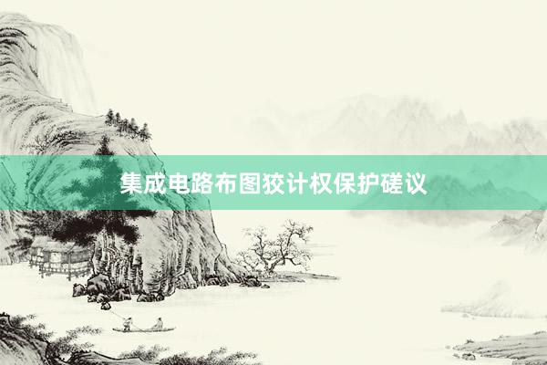 集成电路布图狡计权保护磋议